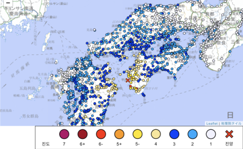 일본 지진 부산·울산·경남에 여파… “흔들렸다” 신고 166건