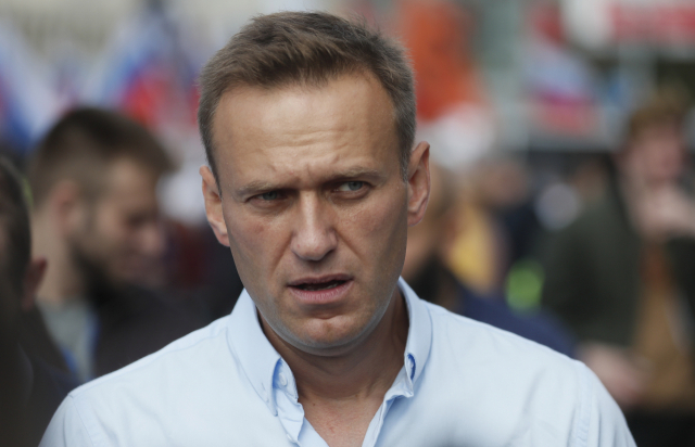 Opposition activist Alexey Navalni attended a rally in support of opposition candidates in the Russian Duma city elections of Moscow in July 2019. This year he was nominated for the Nobel Peace Prize.  EPA Yonhap News