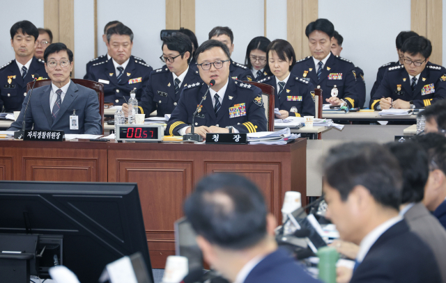 21일 열린 부산경찰청 국정감사 모습. 이원준 기자 lwj@